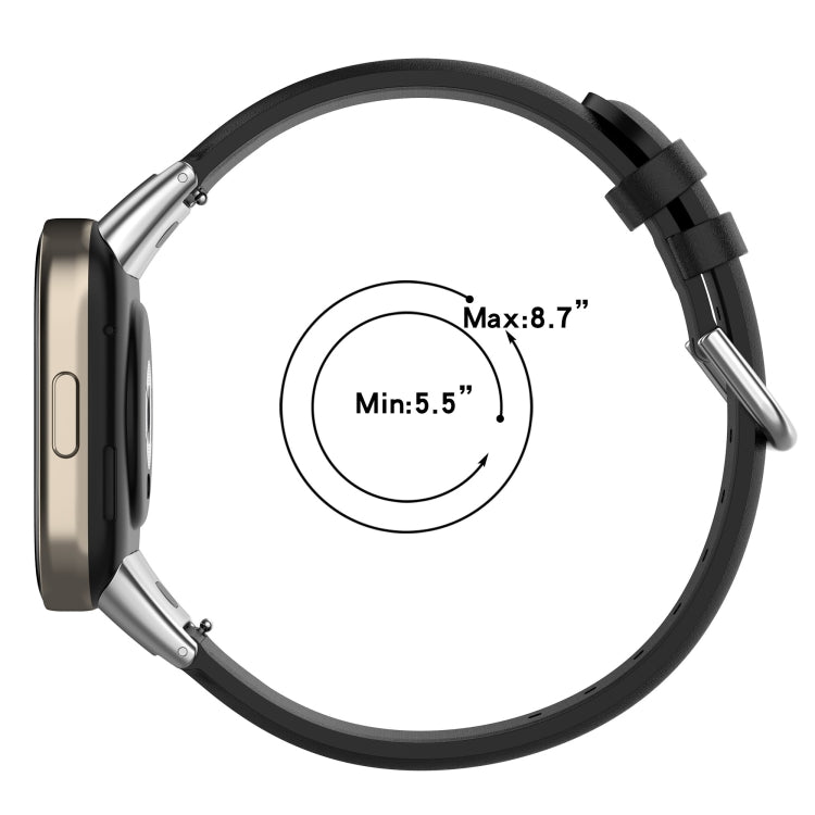 Round Tail Leather Watch Band, For Xiaomi Redmi Watch 3 / Mi Watch Lite 3