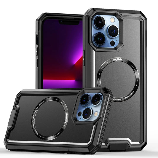 Armour Two-color MagSafe Magnetic TPU + PC Phone Case, For iPhone 13 Pro, For iPhone 14 / 13, For iPhone 11 Pro Max, For iPhone 8 Plus / 7 Plus / 6 Plus, For iPhone 13 Pro Max, For iPhone 12 Pro Max, For iPhone 11 Pro, For iPhone 11, For iPhone 14 Plus...