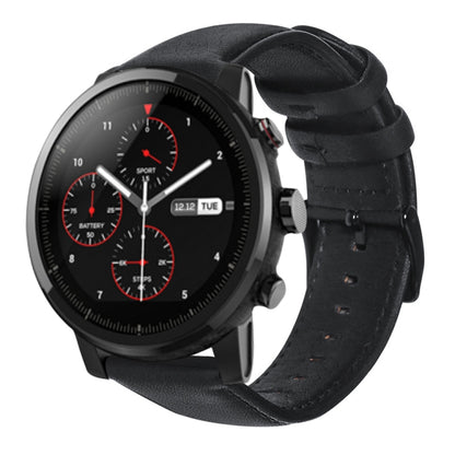 Oil Wax Genuine Leather Watch Band, For Amazfit GTR 47mm / Pace / Stratos, For Amazfit 2 Stratos, For Ticwatch Pro / E2 / S2, For Pebble Gen 1, For Pebble Time