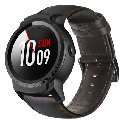 Oil Wax Genuine Leather Watch Band, For Amazfit GTR 47mm / Pace / Stratos, For Amazfit 2 Stratos, For Ticwatch Pro / E2 / S2, For Pebble Gen 1, For Pebble Time