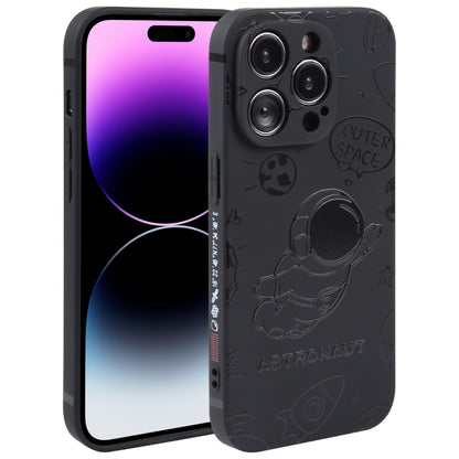 Astronaut Pattern Silicone Straight Edge Phone Case, For iPhone 14, For iPhone 14 Plus, For iPhone 14 Pro, For iPhone 14 Pro Max, For iPhone 13, For iPhone 13 Pro