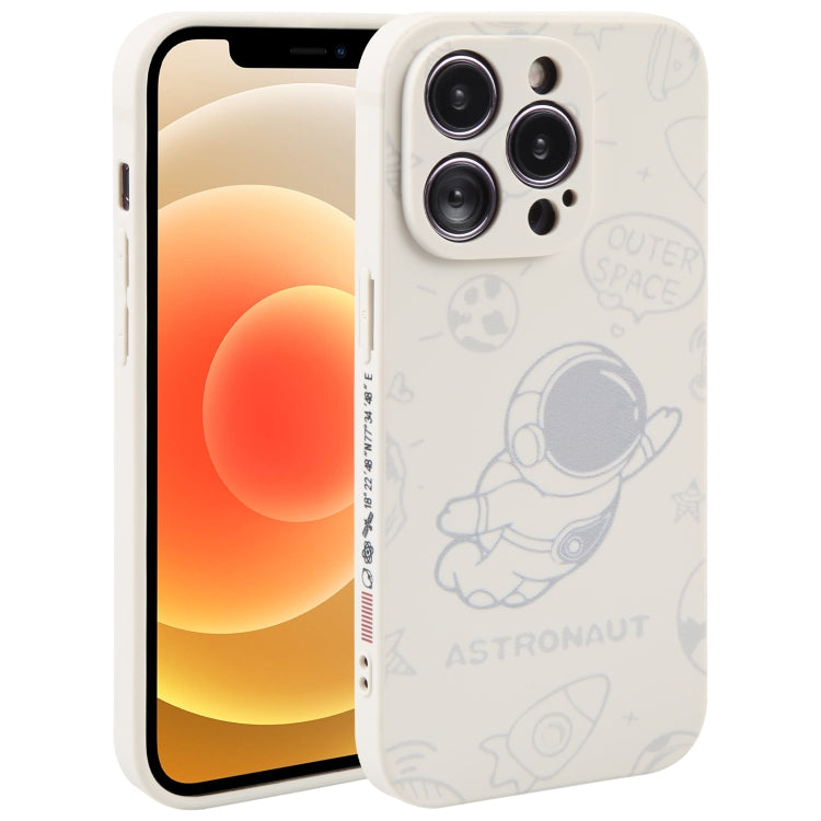 Astronaut Pattern Silicone Straight Edge Phone Case, For iPhone 13 Pro Max, For iPhone 12, For iPhone 12 Pro, For iPhone 12 Pro Max, For iPhone 11, For iPhone 11 Pro