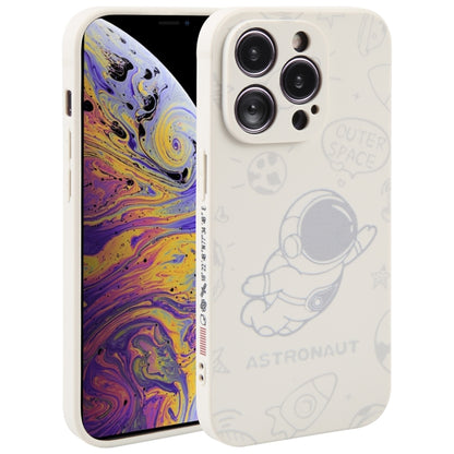 Astronaut Pattern Silicone Straight Edge Phone Case, For iPhone 11 Pro Max, For iPhone X / XS, For iPhone XS Max, For iPhone XR, For iPhone SE 2022 / 2020 / 7 / 8, For iPhone 7 Plus / 8 Plus