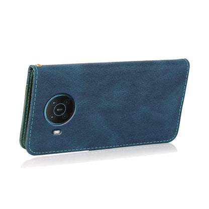 Dual-color Stitching Leather Phone Case, For Nokia X10 / X20