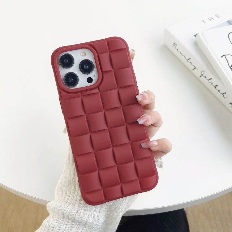 3D Cube Weave Texture Skin Feel Phone Case, For iPhone 14 Pro Max, For iPhone 14 Pro, For iPhone 14