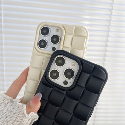 3D Cube Weave Texture Skin Feel Phone Case, For iPhone 14 Plus, For iPhone 13 Pro Max, For iPhone 13 Pro