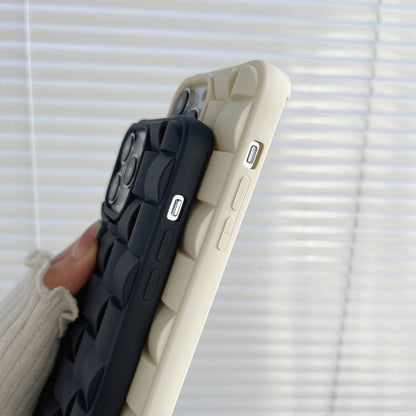 3D Cube Weave Texture Skin Feel Phone Case, For iPhone 14 Plus, For iPhone 13 Pro Max, For iPhone 13 Pro