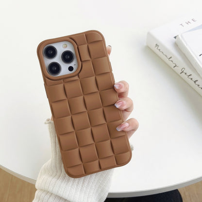 3D Cube Weave Texture Skin Feel Phone Case, For iPhone 14 Plus, For iPhone 13 Pro Max, For iPhone 13 Pro