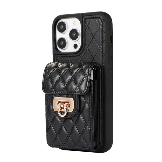 Card Slot Leather Phone Case with Short Lanyard, For iPhone 14 Pro Max, For iPhone 14 Pro, For iPhone 14, For iPhone 14 Plus, For iPhone 13 Pro Max, For iPhone 13 Pro, For iPhone 13, For iPhone 12 Pro Max, For iPhone 12 / 12 Pro