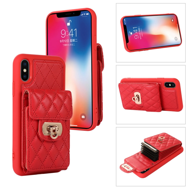 Card Slot Leather Phone Case with Short Lanyard, For iPhone 11 Pro Max, For iPhone 11 Pro, For iPhone 11, For iPhone XS Max, For iPhone XS / X, For iPhone XR
