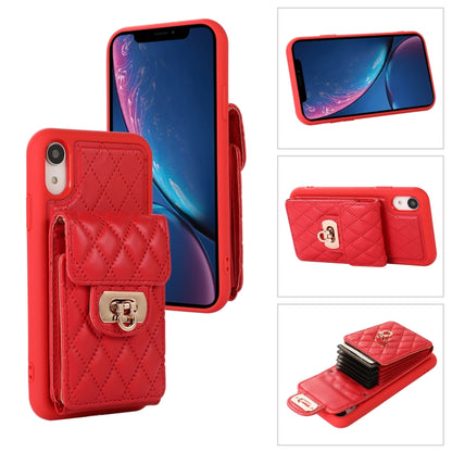 Card Slot Leather Phone Case with Short Lanyard, For iPhone 11 Pro Max, For iPhone 11 Pro, For iPhone 11, For iPhone XS Max, For iPhone XS / X, For iPhone XR