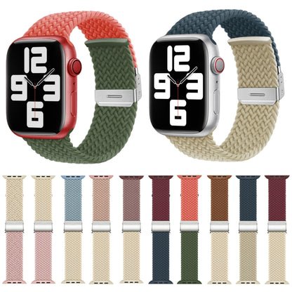 Nylon Braided Stitching Buckle Watch Band, For Apple Watch Series 8&7 41mm, For Apple Watch Series 8&7 45mm