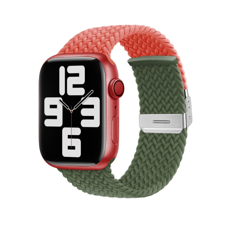 Nylon Braided Stitching Buckle Watch Band, For Apple Watch Series 8&7 41mm, For Apple Watch Series 8&7 45mm