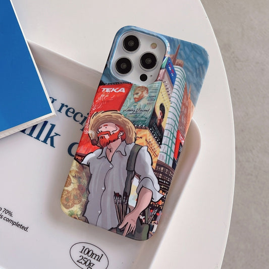 Oil Painting Glossy PC Phone Case, For iPhone 14, For iPhone 14 Plus, For iPhone 14 Pro, For iPhone 14 Pro Max, For iPhone 13, For iPhone 13 Pro, For iPhone 13 Pro Max, For iPhone 12, For iPhone 12 Pro, For iPhone 12 Pro Max, For iPhone 11             ...