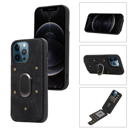 Armor Ring Wallet Back Cover Phone Case, For iPhone 11 Pro, For iPhone 11 Pro Max, For iPhone X / XS, For iPhone XR, For iPhone XS Max, For iPhone SE 2022 / 2020 / 8 / 7, For iPhone 8 Plus / 7 Plus