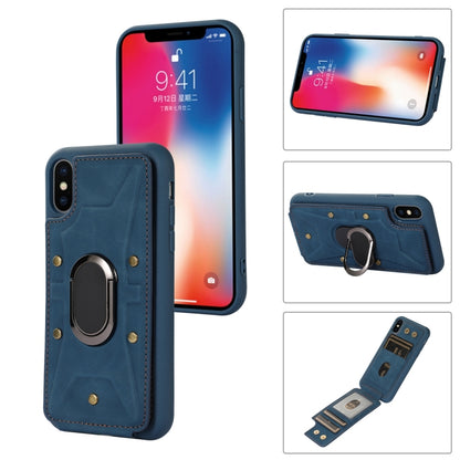 Armor Ring Wallet Back Cover Phone Case, For iPhone 11 Pro, For iPhone 11 Pro Max, For iPhone X / XS, For iPhone XR, For iPhone XS Max, For iPhone SE 2022 / 2020 / 8 / 7, For iPhone 8 Plus / 7 Plus