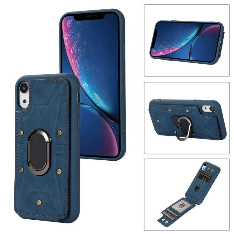 Armor Ring Wallet Back Cover Phone Case, For iPhone 11 Pro, For iPhone 11 Pro Max, For iPhone X / XS, For iPhone XR, For iPhone XS Max, For iPhone SE 2022 / 2020 / 8 / 7, For iPhone 8 Plus / 7 Plus