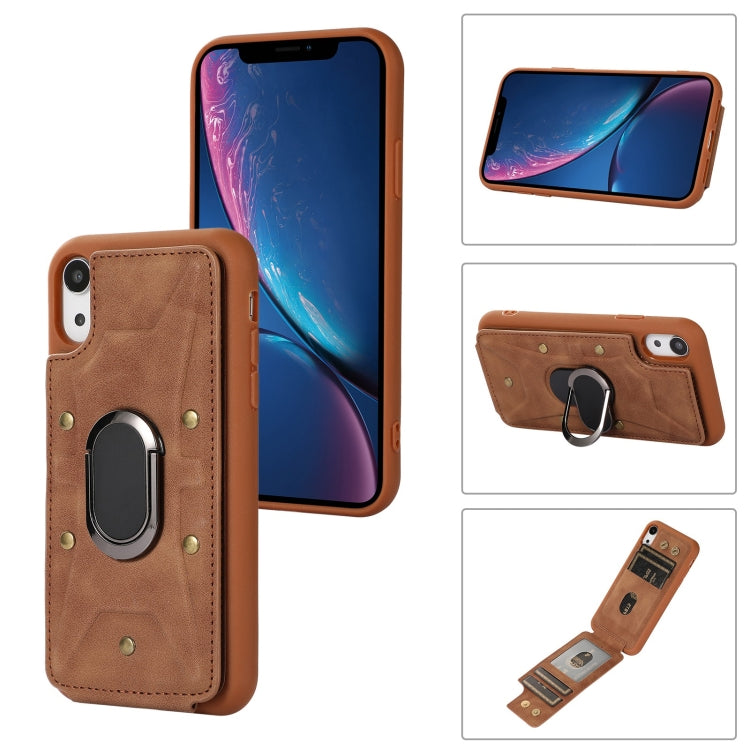 Armor Ring Wallet Back Cover Phone Case, For iPhone 11 Pro, For iPhone 11 Pro Max, For iPhone X / XS, For iPhone XR, For iPhone XS Max, For iPhone SE 2022 / 2020 / 8 / 7, For iPhone 8 Plus / 7 Plus