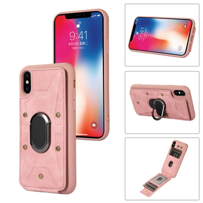Armor Ring Wallet Back Cover Phone Case, For iPhone 11 Pro, For iPhone 11 Pro Max, For iPhone X / XS, For iPhone XR, For iPhone XS Max, For iPhone SE 2022 / 2020 / 8 / 7, For iPhone 8 Plus / 7 Plus
