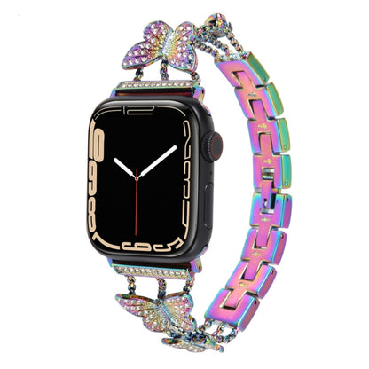 Butterfly Metal Diamond Watch Band, For Apple Watch Series 8&7 45mm, For Apple Watch Series 8&7 41mm