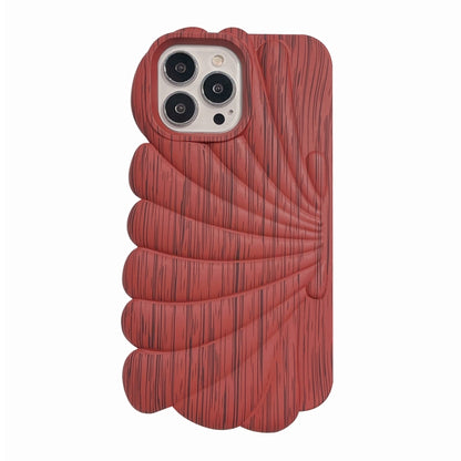 Wood Grain Shell Shape TPU Phone Case, For iPhone 12 Pro, For iPhone 12 Pro Max, For iPhone 11, For iPhone 11 Pro Max