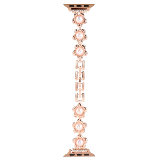 Flower Bracelet Metal Watch Band, For Apple Watch Series 8&7 45mm, For Apple Watch Series 8&7 41mm