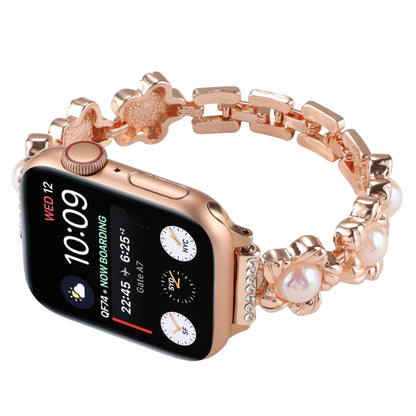 Flower Bracelet Metal Watch Band, For Apple Watch Series 8&7 45mm, For Apple Watch Series 8&7 41mm