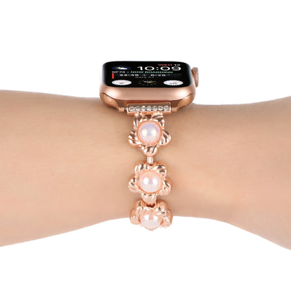 Flower Bracelet Metal Watch Band, For Apple Watch Series 8&7 45mm, For Apple Watch Series 8&7 41mm