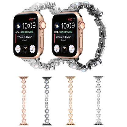 Flower Bracelet Metal Watch Band, For Apple Watch Series 8&7 45mm, For Apple Watch Series 8&7 41mm
