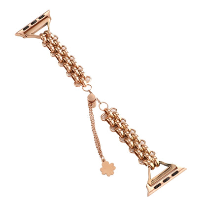 Dual-row Chain Metal Watch Band, For Apple Watch Series 8&7 45mm, For Apple Watch Series 8&7 41mm