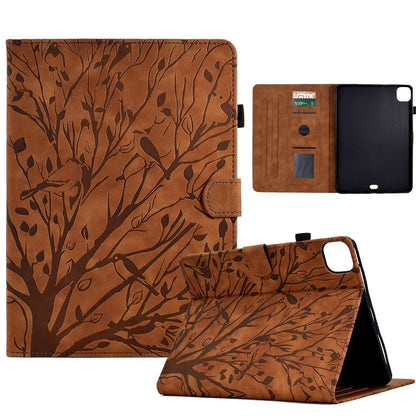 Fortune Tree Pressure Flower PU Tablet Case with Wake-up / Sleep Function, For iPad 10.2 2019 2020 / iPad 10.5 2017 2019, For iPad 10.9 2022 / 2025, For iPad Air / Air 2 / 9.7 2017 2018, For iPad Pro 11 / Air 4 10.9 2020 / Air 5 10.9                   ...