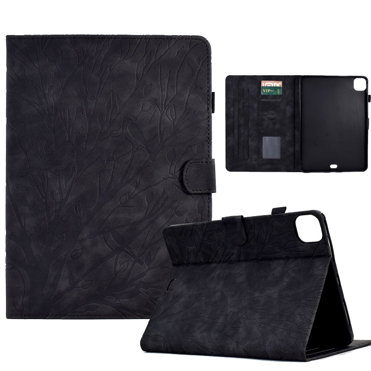 Fortune Tree Pressure Flower PU Tablet Case with Wake-up / Sleep Function, For iPad 10.2 2019 2020 / iPad 10.5 2017 2019, For iPad 10.9 2022 / 2025, For iPad Air / Air 2 / 9.7 2017 2018, For iPad Pro 11 / Air 4 10.9 2020 / Air 5 10.9                   ...