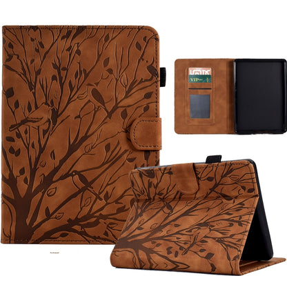 Fortune Tree Pressure Flower PU Tablet Case with Wake-up / Sleep Function, For iPad 10.2 2019 2020 / iPad 10.5 2017 2019, For iPad 10.9 2022 / 2025, For iPad Air / Air 2 / 9.7 2017 2018, For iPad Pro 11 / Air 4 10.9 2020 / Air 5 10.9                   ...