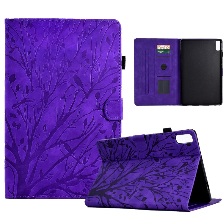Fortune Tree Pressure Flower PU Tablet Case with Wake-up / Sleep Function, For Lenovo Tab M9, For Lenovo Tab M10 Gen 3, For Lenovo M10 Plus, For Lenovo Tab M10 Plus 3rd Gen, For Lenovo Tab P11 Gen 2, For Lenovo Tab P11 J606F, For Lenovo Tab P11 Pro Gen...