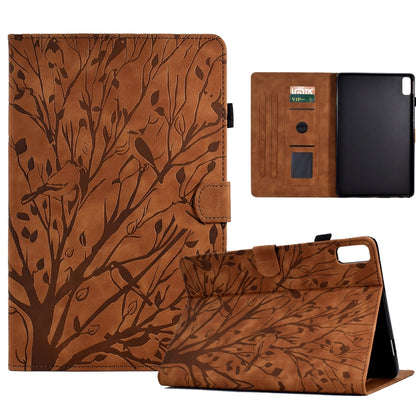 Fortune Tree Pressure Flower PU Tablet Case with Wake-up / Sleep Function, For Lenovo Tab M9, For Lenovo Tab M10 Gen 3, For Lenovo M10 Plus, For Lenovo Tab M10 Plus 3rd Gen, For Lenovo Tab P11 Gen 2, For Lenovo Tab P11 J606F, For Lenovo Tab P11 Pro Gen...