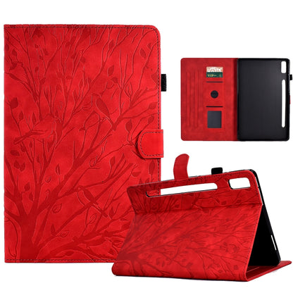 Fortune Tree Pressure Flower PU Tablet Case with Wake-up / Sleep Function, For Lenovo Tab M9, For Lenovo Tab M10 Gen 3, For Lenovo M10 Plus, For Lenovo Tab M10 Plus 3rd Gen, For Lenovo Tab P11 Gen 2, For Lenovo Tab P11 J606F, For Lenovo Tab P11 Pro Gen...