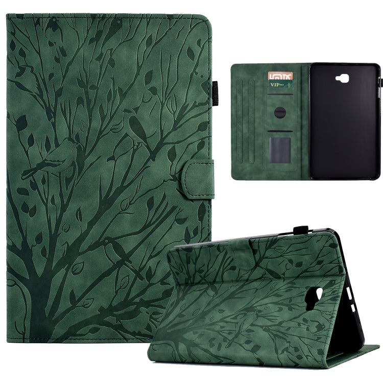Fortune Tree Pressure Flower PU Tablet Case with Wake-up / Sleep Function, For Samsung Galaxy Tab S6 Lite, For Samsung Galaxy Tab A7 Lite, For Samsung Galaxy Tab A7 2020, For Samsung Galaxy Tab A 10.1 2019, For Samsung Galaxy Tab A 10.1 2016