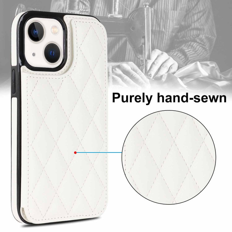 Double Buckle Rhombic PU Leather Phone Case, For iPhone 14, For iPhone 14 Plus, For iPhone 14 Pro, For iPhone 14 Pro Max, For iPhone 13, For iPhone 13 mini