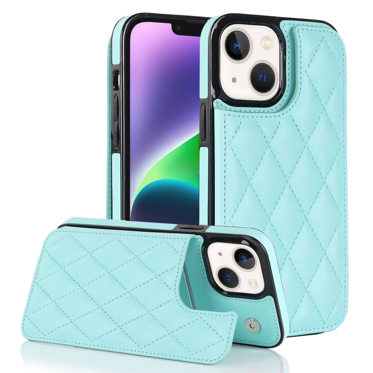 Double Buckle Rhombic PU Leather Phone Case, For iPhone 14, For iPhone 14 Plus, For iPhone 14 Pro, For iPhone 14 Pro Max, For iPhone 13, For iPhone 13 mini