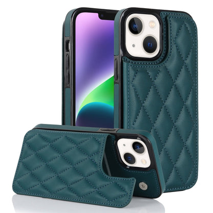 Double Buckle Rhombic PU Leather Phone Case, For iPhone 14, For iPhone 14 Plus, For iPhone 14 Pro, For iPhone 14 Pro Max, For iPhone 13, For iPhone 13 mini