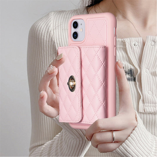 Horizontal Wallet Rhombic Leather Phone Case, For iPhone 11, For iPhone 11 Pro, For iPhone 11 Pro Max, For iPhone X / XS, For iPhone XR, For iPhone XS Max, For iPhone SE 2022 / 2020 / 8 / 7, For iPhone 8 Plus / 7 Plus