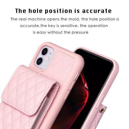 Vertical Wallet Rhombic Leather Phone Case, For iPhone 11, For iPhone 11 Pro, For iPhone 11 Pro Max, For iPhone X / XS, For iPhone XR, For iPhone XS Max, For iPhone SE 2022 / SE 2020 / 7 / 8, For iPhone 7 Plus / 8 Plus