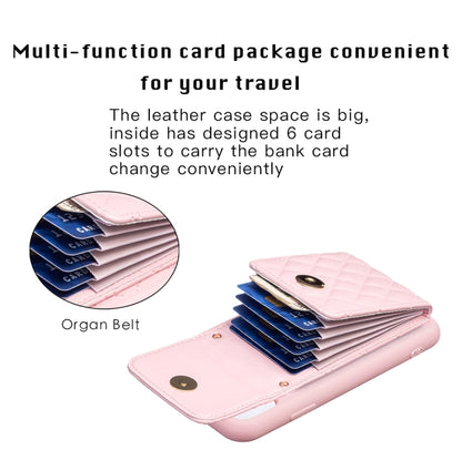 Vertical Wallet Rhombic Leather Phone Case, For iPhone 11, For iPhone 11 Pro, For iPhone 11 Pro Max, For iPhone X / XS, For iPhone XR, For iPhone XS Max, For iPhone SE 2022 / SE 2020 / 7 / 8, For iPhone 7 Plus / 8 Plus