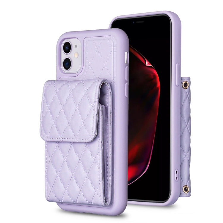 Vertical Wallet Rhombic Leather Phone Case, For iPhone 11, For iPhone 11 Pro, For iPhone 11 Pro Max, For iPhone X / XS, For iPhone XR, For iPhone XS Max, For iPhone SE 2022 / SE 2020 / 7 / 8, For iPhone 7 Plus / 8 Plus