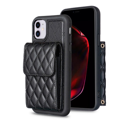 Vertical Wallet Rhombic Leather Phone Case, For iPhone 11, For iPhone 11 Pro, For iPhone 11 Pro Max, For iPhone X / XS, For iPhone XR, For iPhone XS Max, For iPhone SE 2022 / SE 2020 / 7 / 8, For iPhone 7 Plus / 8 Plus