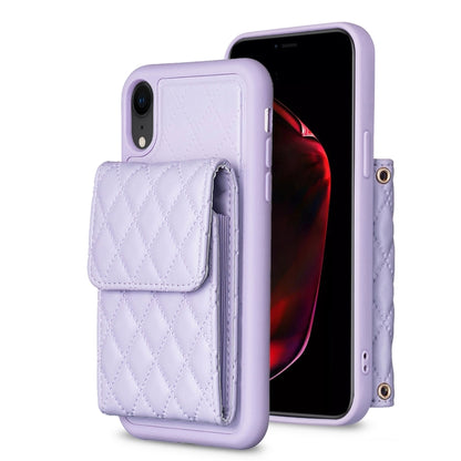 Vertical Wallet Rhombic Leather Phone Case, For iPhone 11, For iPhone 11 Pro, For iPhone 11 Pro Max, For iPhone X / XS, For iPhone XR, For iPhone XS Max, For iPhone SE 2022 / SE 2020 / 7 / 8, For iPhone 7 Plus / 8 Plus