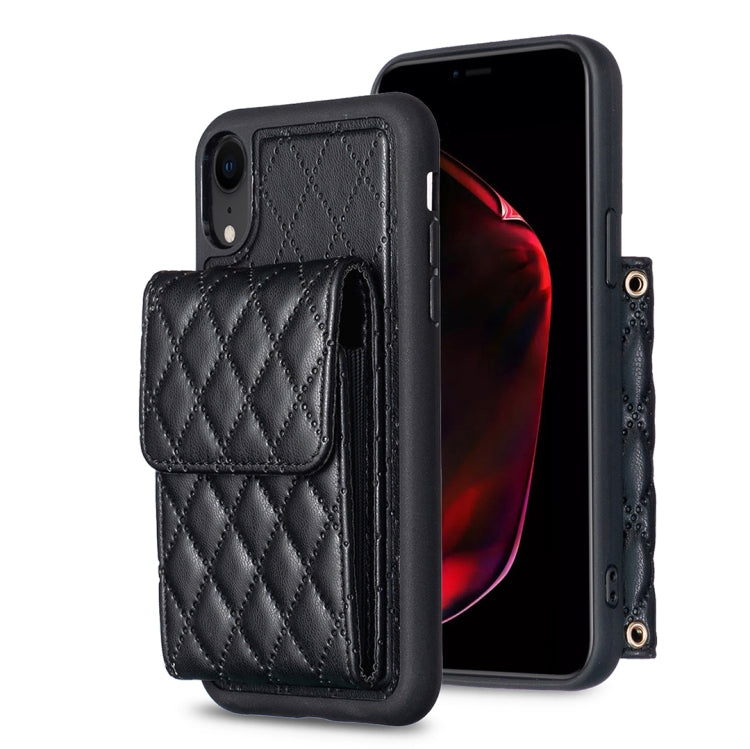 Vertical Wallet Rhombic Leather Phone Case, For iPhone 11, For iPhone 11 Pro, For iPhone 11 Pro Max, For iPhone X / XS, For iPhone XR, For iPhone XS Max, For iPhone SE 2022 / SE 2020 / 7 / 8, For iPhone 7 Plus / 8 Plus