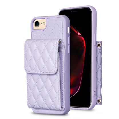 Vertical Wallet Rhombic Leather Phone Case, For iPhone 11, For iPhone 11 Pro, For iPhone 11 Pro Max, For iPhone X / XS, For iPhone XR, For iPhone XS Max, For iPhone SE 2022 / SE 2020 / 7 / 8, For iPhone 7 Plus / 8 Plus