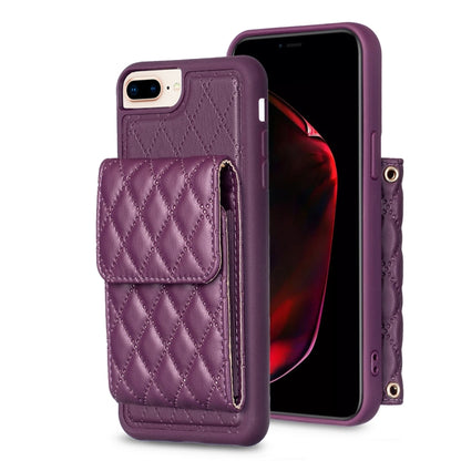 Vertical Wallet Rhombic Leather Phone Case, For iPhone 11, For iPhone 11 Pro, For iPhone 11 Pro Max, For iPhone X / XS, For iPhone XR, For iPhone XS Max, For iPhone SE 2022 / SE 2020 / 7 / 8, For iPhone 7 Plus / 8 Plus