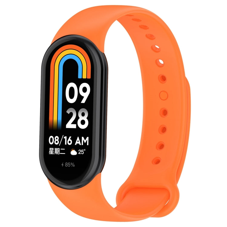 Solid Color Silicone Plug Replacement Watch Band, For Xiaomi Mi Band 8
